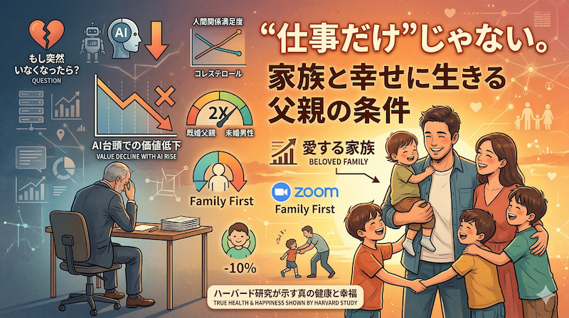 「仕事だけの男」に価値はなくなる。AIの時代に本当の幸せを掴む、これからの夫・父親像