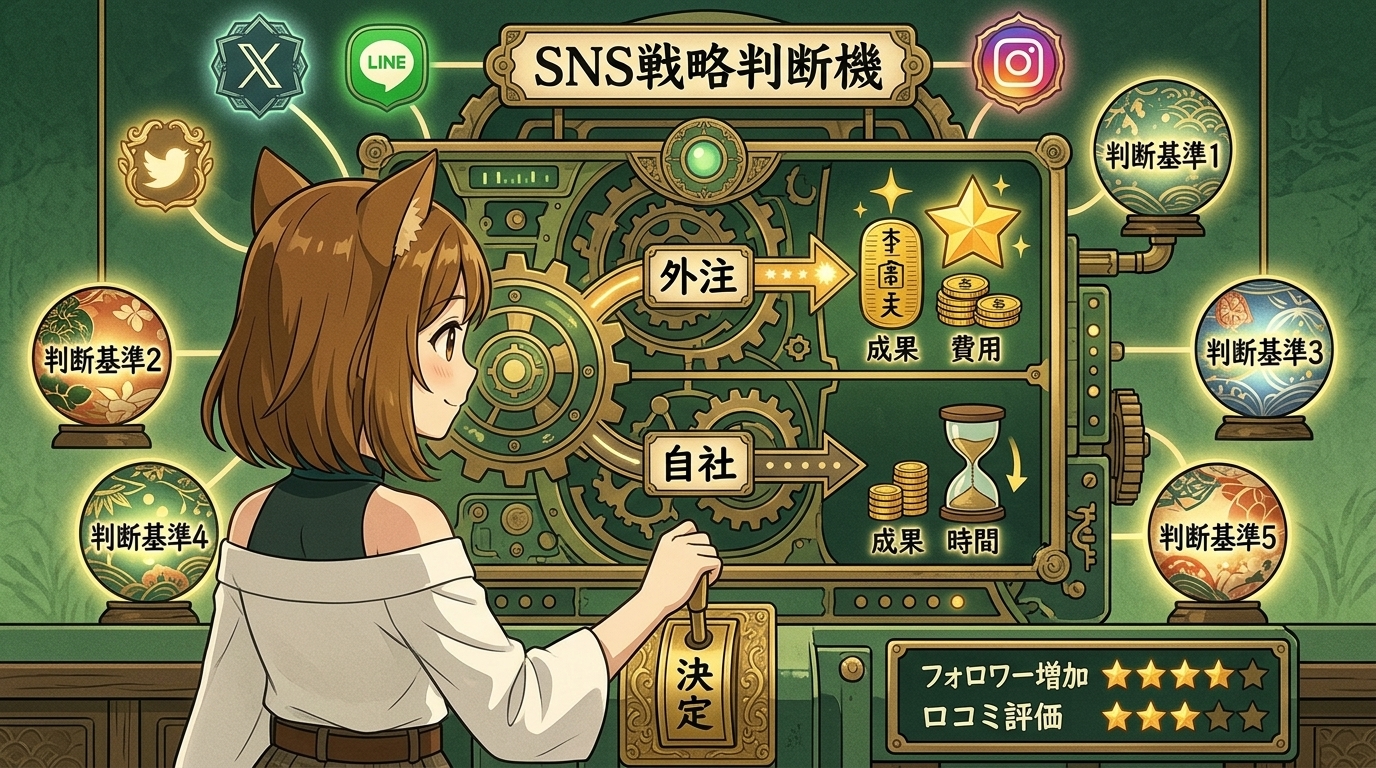 中小企業のSNS運用「外注vs自社」どっちが正解？費用・時間・成果で比較する5つの判断基準